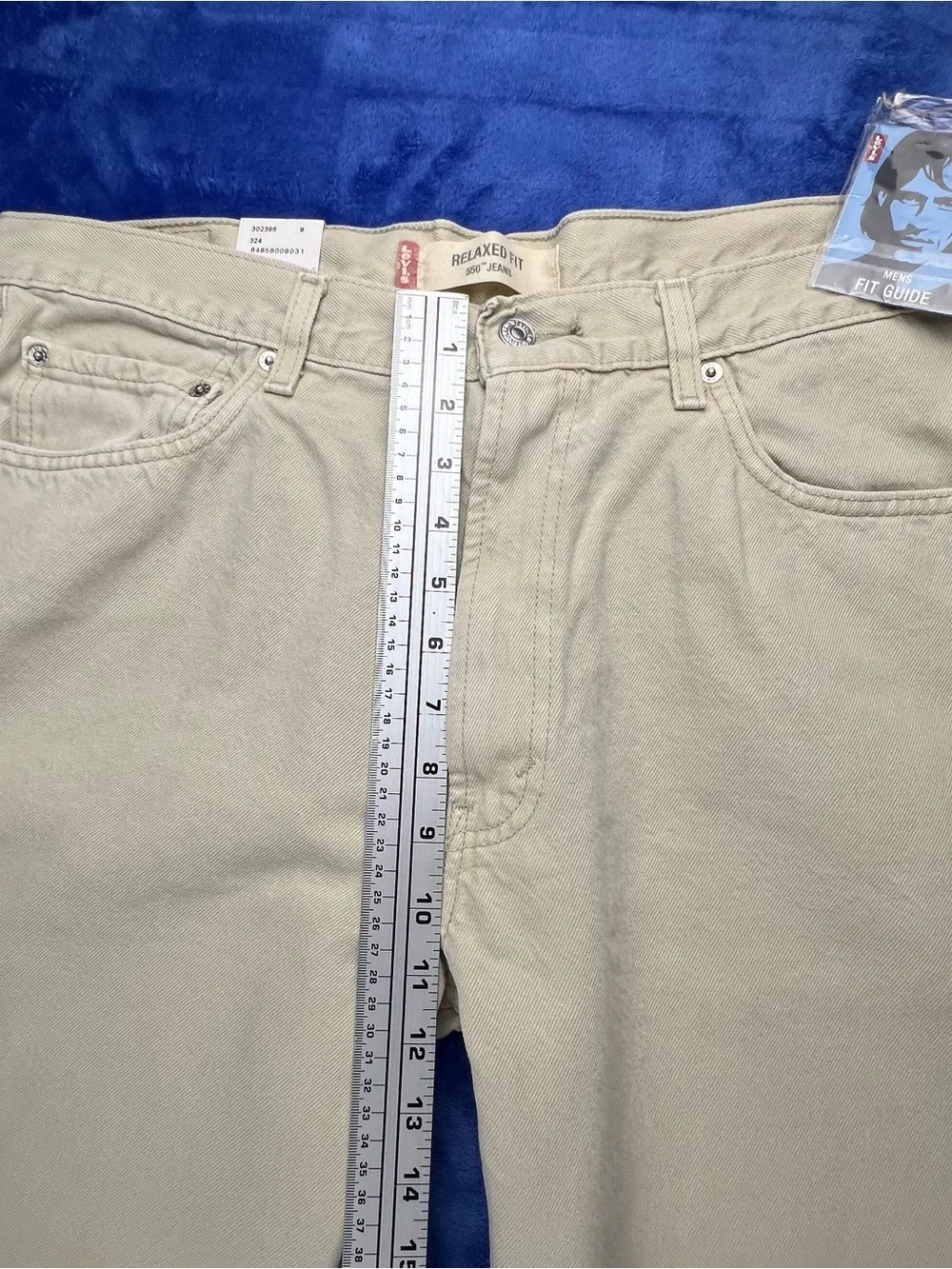 Vintage Levis 550 Relaxed Fit Denim Jeans Y2K Mens Size 36x30 Beige NWT